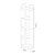Hanah Home Polica 45x170x22cm Crno-Bela