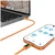 USAMS Kabel SJ773 PD 60W USB-C/USB-C 1,2 m oranžen
