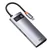 BASEUS 5-v-1 večfunkcijski USB-C PD 100 W HDMI 4K 3x USB 3.2, siv