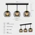 Stropni luster SOLO BLACK 3xE27/60W/230V crna/zlatna