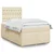 Vidaxl Box spring postelja z vzmetnico krem 120x190 cm blago