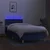 Vidaxl Box spring postelja z vzmetnico LED modra 90x190 cm blago