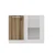 Hanah Home kuhinjski element Minar 4135, 105 cm, beli / dore
