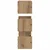 Set zidnih polica s policom 3 pcs Umjetnički hrast 40x16x14cm