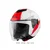 Kaciga za motor veličina L-MVX 59-60 cm 852 Jet Open Face dupli vizir bela crvena