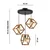 Opviq Luster Cube Triple B Glass, Crni