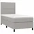 Vidaxl Box spring postelja z vzmetnico svetlo siva 90x190 cm blago