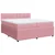 Vidaxl Box spring postelja z vzmetnico roza 200x200 cm žamet