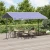 MAISON CHIC Prostostoječa tenda - Senčniki modra in bela 400x300 cm blago in jeklo, (22039710)