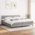 vidaXL Box spring postelja z vzmetnico svetlo siva 200x200 cm blago
