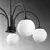 Opviq Luster Sferis-13935, 70cm, IP20, Crno-beli