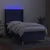Vidaxl Box spring postelja z vzmetnico LED modra 90x190 cm blago
