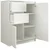 Topeshop KOMODA 2D2S, VIŠINA 97 CM, 2 VRATA, 2 PREDALA, BELA