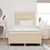 LED Box Spring Krevet s uzglavljem Krema 120 x 190 cm tkanina