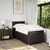 Vidaxl Box spring postelja z vzmetnico temno rjava 80x200 cm blago
