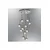 Opviq luster Fleas 2822-11A-24, LED 70 W, sivi