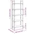 Police za knjige s 5 razina crne 60,5 x 24 x 166,5 cm drvene