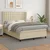 Vidaxl Box spring postelja z vzmetnico krem 140x190 cm umetno usnje