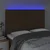 Vidaxl vidaXL Vzglavje postelje z LED diodo temno rjavo 144x5x118/128 cm blago