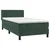 Vidaxl Box spring postelja z vzmetnico temno zelena 90x200 cm žamet
