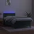 Vidaxl Box spring postelja z vzmetnico LED tem. zelena 90x190 cm žamet