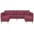 Sofa s jastukom 3 pcs Vinska crvena tkanina