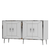 Hanah Home Konzola Arno KB150, 150x75x35 cm, Belo-srebrne boje