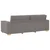 Dvodijelni set sofa s jastucima, taupe tkanina