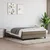 Vidaxl Box spring postelja z vzmetnico taupe 140x190 cm blago