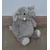 Plišasti slonček Elephant Histoire d’ Ours v darilni embalaži siv 23 cm od 0 mes