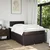 vidaXL vidaXL Box spring postelja z vzmetnico temno rjava 120x190 cm blago, (21305269)
