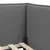 vidaXL Kotna postelja z vzglavjem Temno siva 100 x 200 cm blago