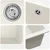 Umivaonik Bijelo 530 x 460 mm 80% kvarc i 20% smola