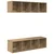 Set TV komoda Zidne 3 pcs Umjetnički hrast Konstruirano drvo