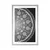 Plakat s paspartujem okrasna Mandala s čipko v črnobeli varianti - 60x90 no frame