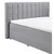 MID.YOU POSTELJA Z VZMETNICO 180 cm x 200 cm , tekstil, leseni material siva