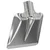 Glava lopate Srebrno 43 x 32,5 cm Aluminij