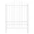 Vrtna Ograda 8 pcs Bijelo 170 x 225 cm Čelik s prahom premazan