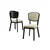 Hanah Home set trpezarijskih stolica Nape 4 kom, krem tkanina Babyface, crne metalne noge