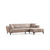 Atelier del Sofa Ugaona garnitura Hamlet 95x77x270cm Svetlobraon