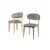 Hanah Home set trpezarijskih stolica Onex 4 kom, siva bukle tkanina, drvene noge u prirodnoj boji drveta