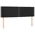 LED uzglavlje crno 144x5x78/88 cm baršunasto