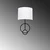 Opviq Zidna lampa E27 Socket, Belo-Crna