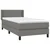 Vidaxl Box spring postelja z vzmetnico temno siva 90x200 cm blago