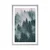 Plakat s paspartujem gore v meglici - 40x60 no frame