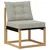 Set vanjskih sofa s jastukom 4 pcs Bijela i svjetlosiva