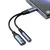 shumee 2v1 adapterski polnilec + slušalke USB-C na USB-C / mini jack 3,5 mm črne barve