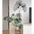 WallXpert metalni zidni ukras 5312, listovi ginka, 60 x 58 cm, crni