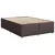 Vidaxl Box spring postelja z vzmetnico temno rjava 140x200 cm blago