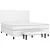 Vidaxl Box spring postelja z vzmetnico bel 160x200 cm umetno usnje